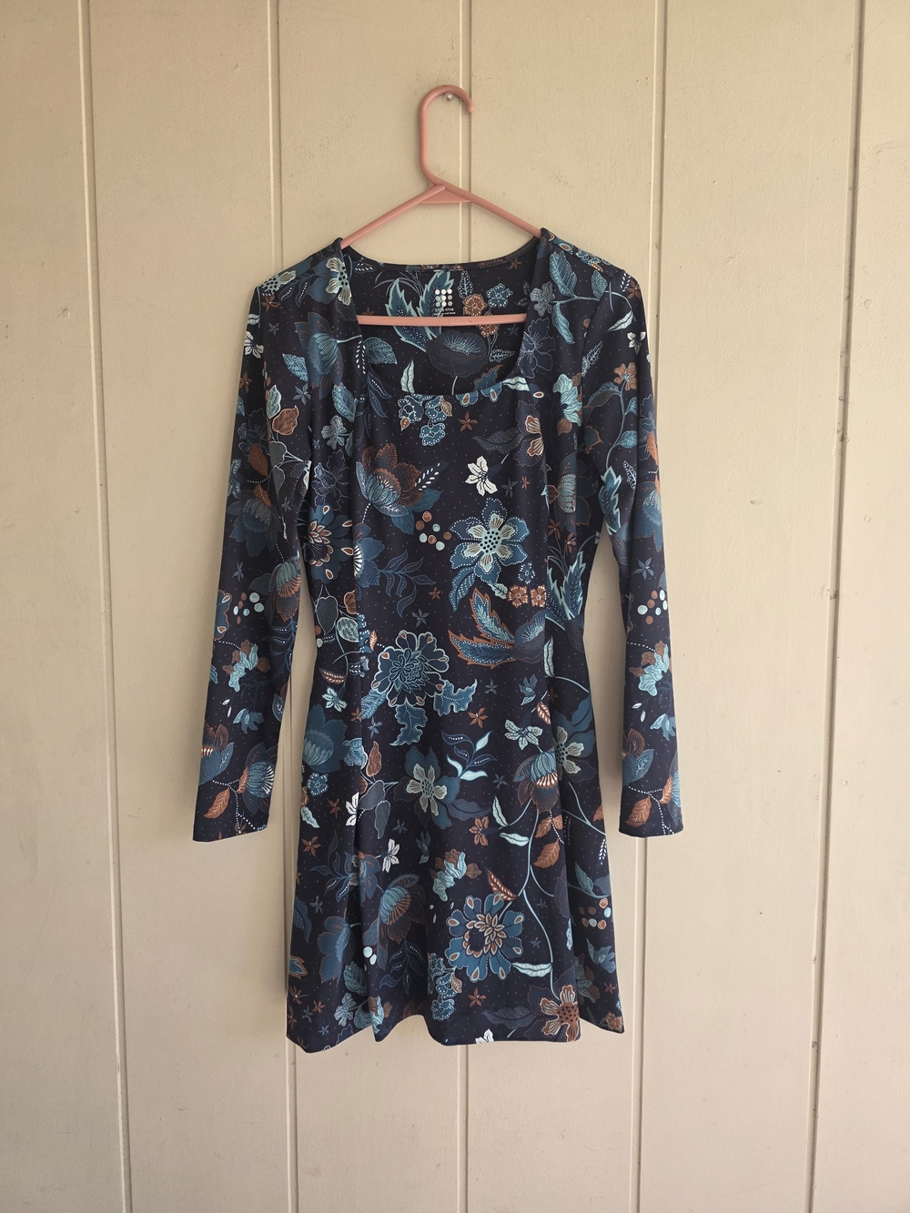 Title Nine Dream Square Neck Long Sleeve Dress Jardin Floral Athletic Small